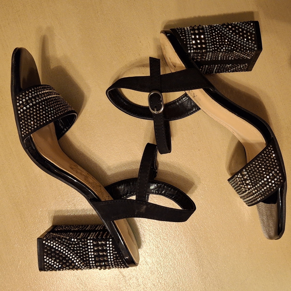 Elegant Black Studded Women's Heels